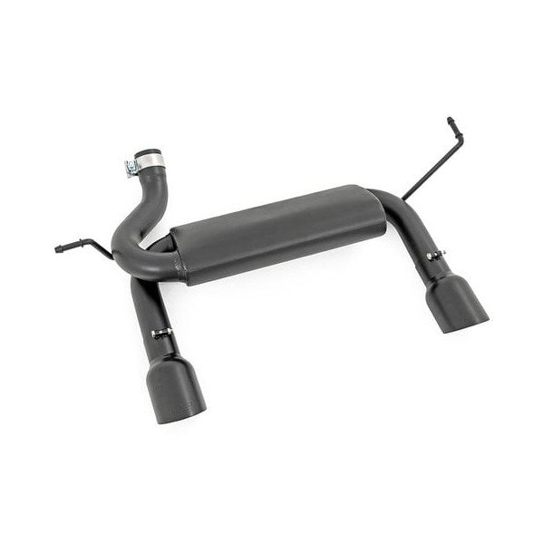 Rough Country, Dual Outlet Performance Axle Back, in Matte Black for 07-18 Jeep Wrangler JK Rough Country, Dual Outlet Performance Axle Back, in Matte Black for 07-18 Jeep Wrangler JK