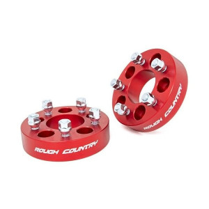 Rough Country, 1.5in Wheel Spacers, in Bare Aluminum for Jeep Vehicles with 5x4.5 Bolt Pattern