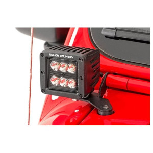 Rough Country, 2in LED Cube Light Lower Windshield Kit, Chrome Series w/ White DRL for 18-23 Jeep Wrangler JL & Gladiator JT Rough Country, 2in LED Cube Light Lower Windshield Kit, Chrome Series w/ White DRL for 18-23 Jeep Wrangler JL & Gladiator JT