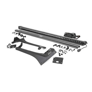 Rough Country, 50 Inch LED Light Bar Upper Windshield Kit, Single Row Black Series without Backlight