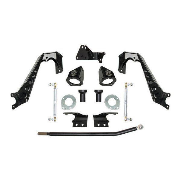 ICON Vehicle Dynamics, Front Coilover Conversion Brackets, for 07-18 Jeep Wrangler JK with 4.5-6in Lift