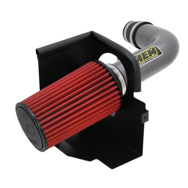 AEM Filters, Brute Force Air Induction System, Powder Coated Silver, for 07-11 Jeep Wrangler JK with 3.8L