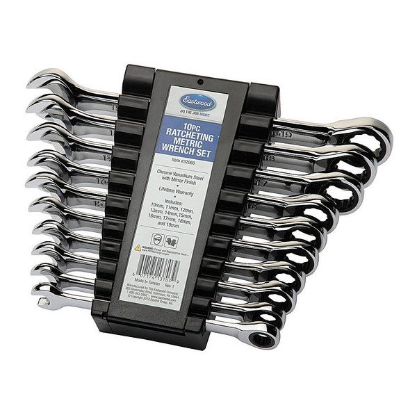 Eastwood, 10pc Ratcheting Wrench Set MM, Universal Eastwood, 10pc Ratcheting Wrench Set MM, Universal