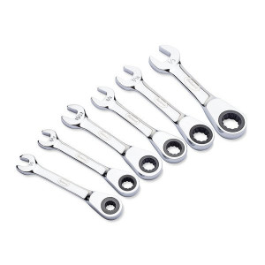 Eastwood, 6pc Stubby SAE Ratcheting Wrench, Universal