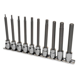 Eastwood, 10-Piece 3/8" Drive Long Hex Bit Set, Metric Hex Bit Set