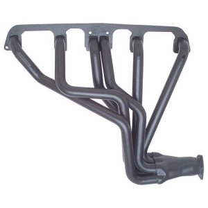 Hedman Hedders, Single Outlet Header in Black Painted Finish, for 72-86 Jeep CJ-5, CJ-7 & CJ-8 Scrambler with AMC 232 & 258 Straight Six