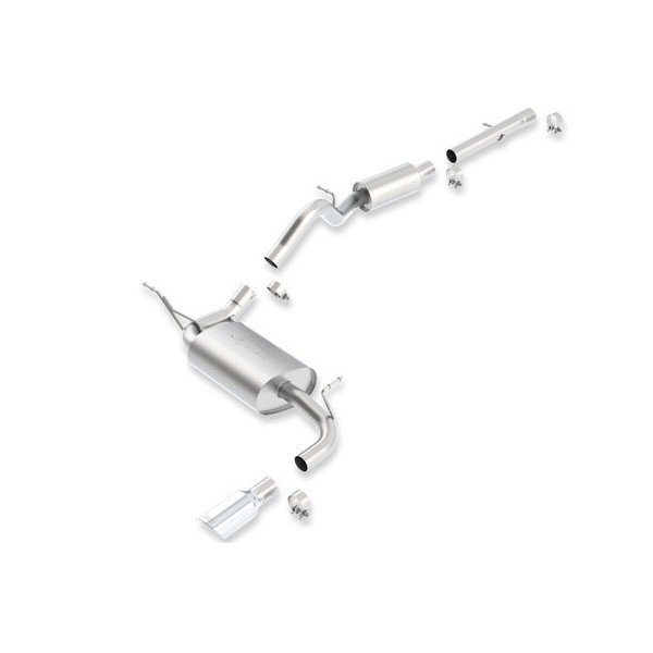 Borla, T-304 Stainless Steel Cat-Back Exhaust, for 12-18 Jeep Wrangler JK 2 Door with 3.6L Borla - 17603-0013