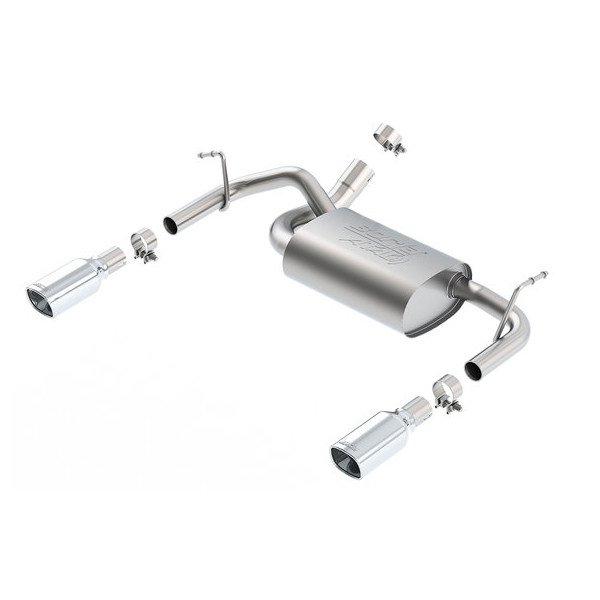 Borla, Stainless Steel Axle Back Exhaust Kit, Stainless Steel Tips, for 12-18 Jeep Wrangler JK with 3.6L Engine Borla - 17603-0030