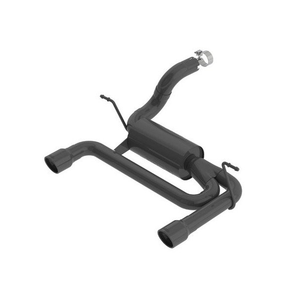 S-Type 2.5" Dual Axle Back Exhaust, Black Borla - 17603-0043