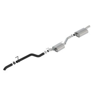 Borla, Touring T-304 Stainless Steel Catback Exhaust System, with Single Turn Down Tip in Black Borla, Touring T-304 Stainless Steel Catback Exhaust System, with Single Turn Down Tip in Black
