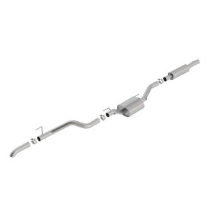 Borla, S-Type T-304 Stainless Steel Catback Exhaust System, with Single Turn Down Tip in Black Borla, S-Type T-304 Stainless Steel Catback Exhaust System, with Single Turn Down Tip in Black