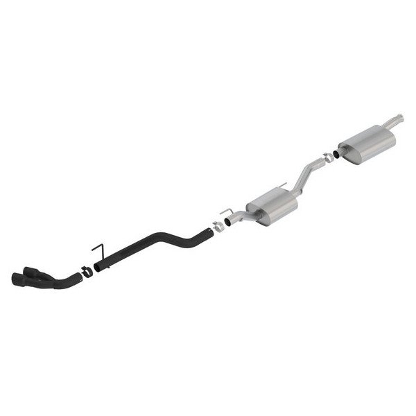 Borla, Touring T-304 Stainless Steel Catback Exhaust System, with Dual Side Exit in Black Borla - 17603-0158