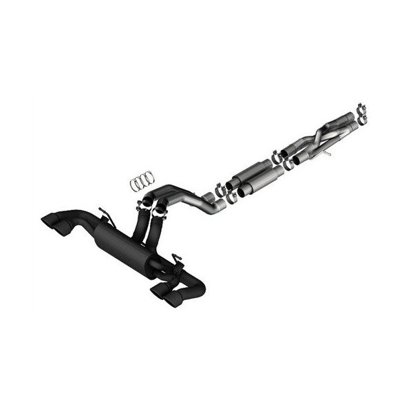 Borla, ATAK Dual Cat-Back Exhaust, in Black for 21-23 Jeep Wrangler JL Unlimited 4-Door Rubicon 392 with 6.4L Borla - 17603-0345