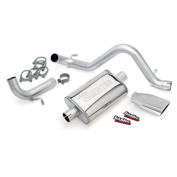 Banks Power, Monster Exhaust, Chrome Exhaust Tip, for 12-18 Jeep Wrangler JK 2 Door with 3.6L Banks Power, Monster Exhaust, Chrome Exhaust Tip, for 12-18 Jeep Wrangler JK 2 Door with 3.6L