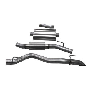 Corsa Performance, Axle Back Exhaust System, Touring Axle Back with Polished Black Tip for 20-23 Gladiator JT