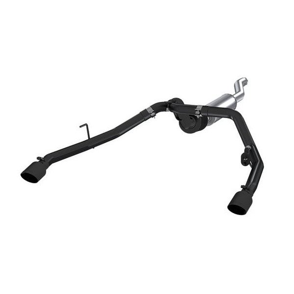 MBRP, 2.5" Dual Rear Exit Cat Back Exhaust System, Black Coated for 20-23 Jeep Gladiator JT MBRP, 2.5" Dual Rear Exit Cat Back Exhaust System, Black Coated for 20-23 Jeep Gladiator JT