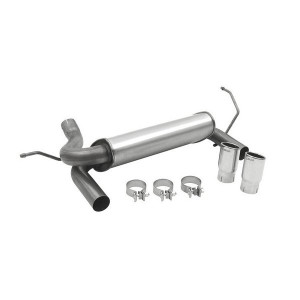 DynoMax, Super Turbo Axle Back Exhaust with Dual Exit in Aluminized Stainless Steel, for 07-18 Jeep Wrangler JK with 3.6/3.8L DynoMax, Super Turbo Axle Back Exhaust with Dual Exit in Aluminized Stainless Steel, for 07-18 Jeep Wrangler JK with 3.6/3.8L