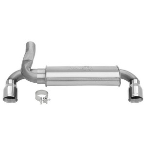 DynoMax, Super Turbo Axle Back Exhaust with Dual Exit in Polished Stainless Steel, for 07-18 Jeep Wrangler JK with 3.6/3.8L DynoMax, Super Turbo Axle Back Exhaust with Dual Exit in Polished Stainless Steel, for 07-18 Jeep Wrangler JK with 3.6/3.8L