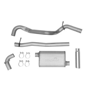 DynoMax, Ultra Flo Cat Back Exhaust with Single Exit in Stainless Steel, for 07-11 Jeep Wrangler Unlimited JK 4 Door with 3.8L DynoMax, Ultra Flo Cat Back Exhaust with Single Exit in Stainless Steel, for 07-11 Jeep Wrangler Unlimited JK 4 Door with 3.8L