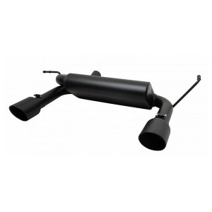 Gibson, Black Ceramic Split Rear Exhaust, for 07-18 Jeep Wrangler JK