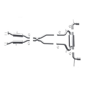 Magnaflow, Performance Street Series Cat-Back Exhaust System, for 11-18 Jeep Grand Cherokee WK2