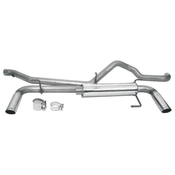 DynoMax, Stainless Steel Dual Exit Exhaust System, for 07-11 Jeep Wrangler Unlimited JK 4 Door with 3.8L DynoMax - 17708-0404