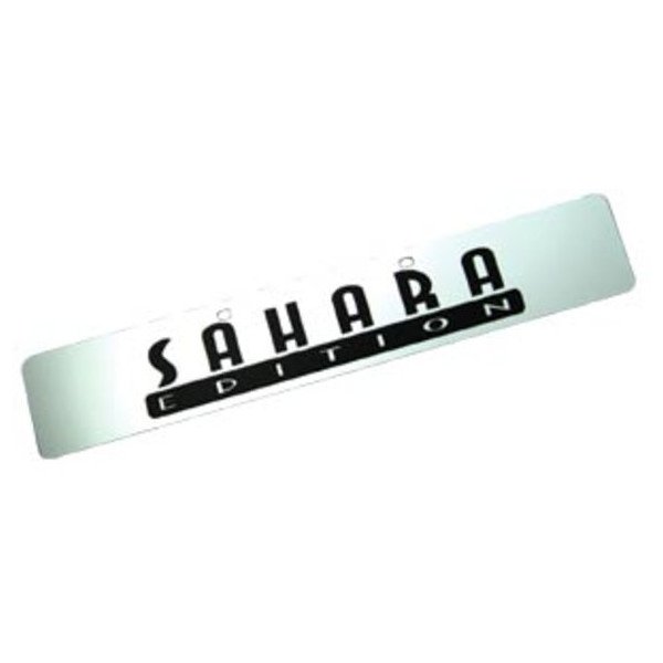 Eurosport Daytona, Jeep Trail-Blazer License Plate, with Sahara Edition Logo on Non-Glare Mirror Acrylic