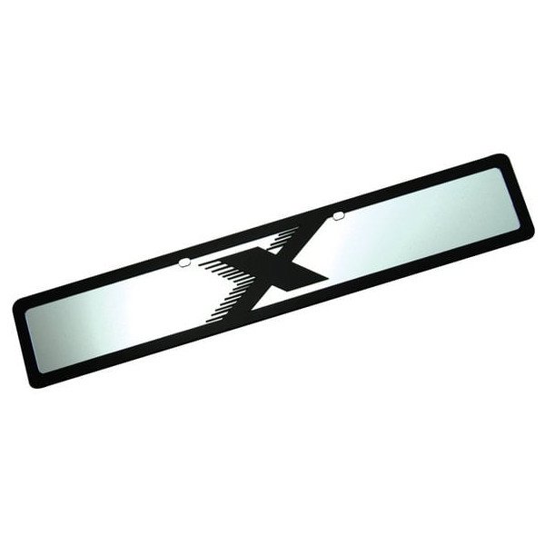 Eurosport Daytona, Jeep Trail-Blazer License Plate, with X Logo on Black Acrylic