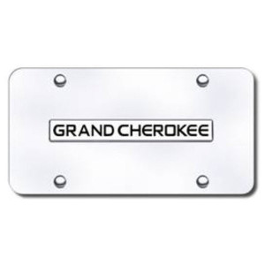Automotive Gold, 3-D Stainless Steel Jeep Grand Cherokee Logo License Plate, Universal
