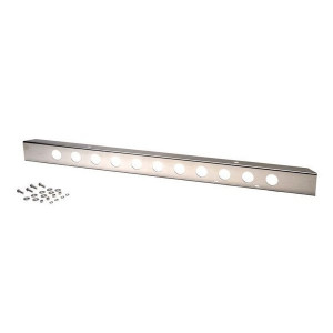 Kentrol, Stainless Steel 54" Front Bumper with Holes, for 45-86 Jeep CJ
