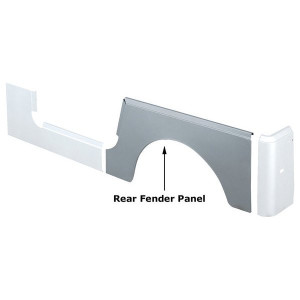 Noram Auto Body Parts, Drivers Side Replacement Steel Rear Fender Panel, for 76-95 Jeep CJ-7 & Wrangler YJ