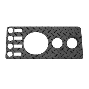 Warrior Products, Dash Panels without Radio Cutouts, Black Diamond Plate, for 76-86 Jeep CJ5, CJ7 & CJ8