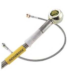 Goodridge USA, Braided Stainless Rear Brake Hose, for 76-86 Jeep CJ-5, CJ-7 & CJ-8 Scrambler with 1"-4" Lift Goodridge USA, Braided Stainless Rear Brake Hose, for 76-86 Jeep CJ-5, CJ-7 & CJ-8 Scrambler with 1"-4" Lift