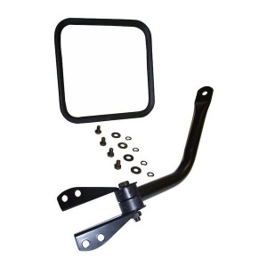 Mirror & Arm in Black, Driver Side