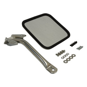 Crown Automotive, Stainless Steel Driver Side Mirror & Arm, for 58-86 Jeep CJ-5, CJ-6, CJ-7 & CJ-8 Scrambler