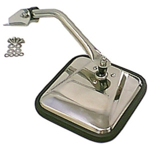 Rugged Ridge, Chrome Driver Side Mirror & Arm, for 58-86 Jeep CJ-5, CJ-6, CJ-7 & CJ-8 Scrambler