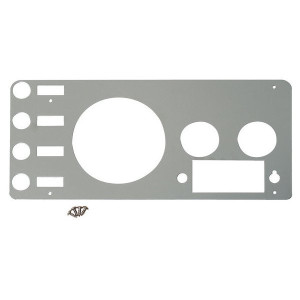 Stainless Steel Gauge Cover with Radio Cutout, Polished