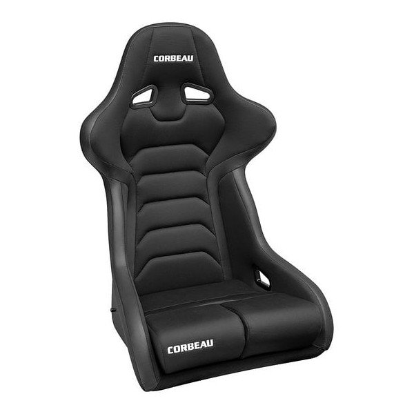 Corbeau, FX1 Wide Fixed Back Racing Seat in Black Cloth, Universal Corbeau, FX1 Wide Fixed Back Racing Seat in Black Cloth, Universal
