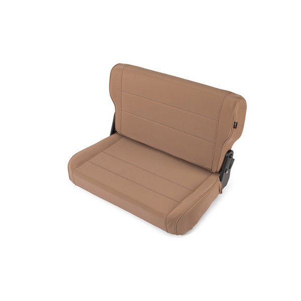Rugged Ridge, Fold & Tumble Vinyl Rear Seat, in Nutmeg for 76-95 Jeep CJ & Wrangler YJ