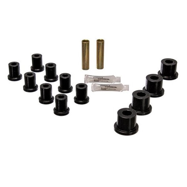 Energy Suspension, Rear Leaf Spring Bushings, in Black for Aftermarket Leaf Springs