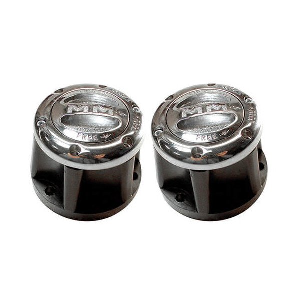 Mile Marker, Stainless Steel 10 Spline Capped Hubs, for 42-71 Jeep CJ with 6 Bolts