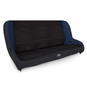 PRP Seats, 46 in. Wide Low Back Rear Bench Seat, in Black & Blue for 07-18 Jeep Wrangler JK Unlimited