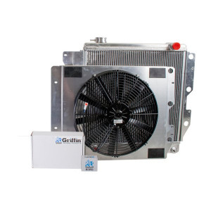 Griffin Radiator & Thermal Products, ExactFit Series Aluminum Radiator Combo Unit, for 87-06 Jeep Wrangler YJ, TJ & Unlimited