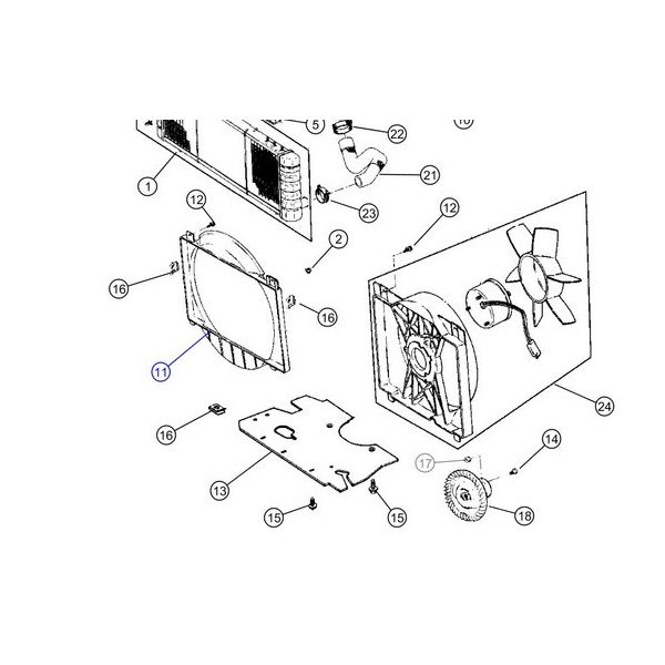 Mopar, Radiator Shroud, for 87-01 Jeep Cherokee XJ with 4.0L Inline 6 Engine Mopar, Radiator Shroud, for 87-01 Jeep Cherokee XJ with 4.0L Inline 6 Engine