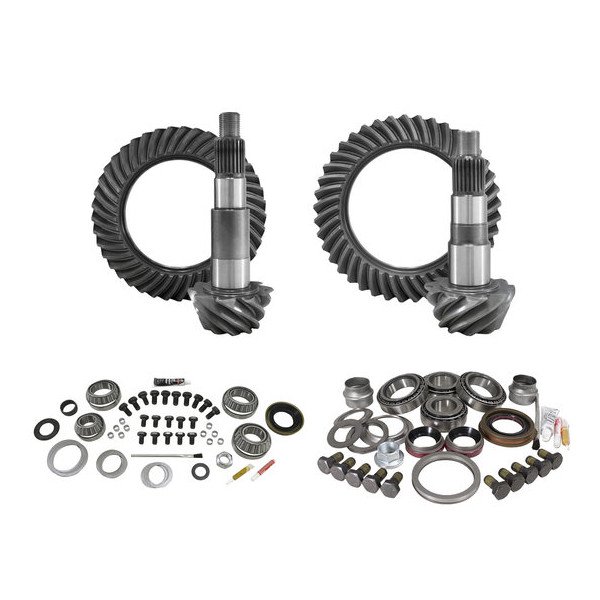 Yukon Gear & Axle, Front & Rear Ring and Pinion with Master Install Kits, 4.56 Gear Ratio for Jeep Wrangler JK Rubicon with Dana 44 Front / Dana 44 Rear Yukon Gear & Axle, Front & Rear Ring and Pinion with Master Install Kits, 4.56 Gear Ratio for Jeep Wrangler JK Rubicon with Dana 44 Front / Dana 44 Rear