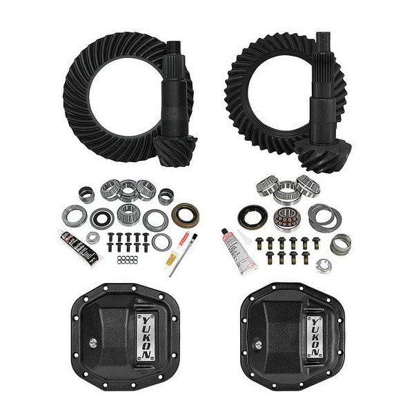 Ring and Pinon Gear Kits, Stage 2 3.73 Ratio with Front and Rear Differential Covers Ring and Pinon Gear Kits, Stage 2 3.73 Ratio with Front and Rear Differential Covers
