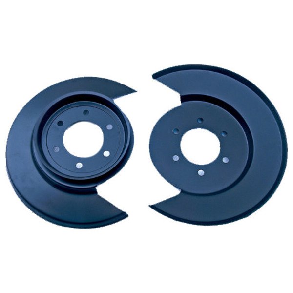 OMIX, Disc Brake Dust Shield in Black Powder Coat, for 77-78 Jeep CJ-5, CJ-7 & CJ-8 Scrambler with 6-Bolt Caliper Plate