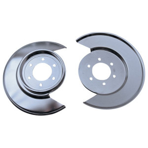 OMIX, Stainless Steel Disc Brake Dust Shield, for 77-78 Jeep CJ-5, CJ-7 & CJ-8 Scrambler with 6-Bolt Caliper Plate OMIX, Stainless Steel Disc Brake Dust Shield, for 77-78 Jeep CJ-5, CJ-7 & CJ-8 Scrambler with 6-Bolt Caliper Plate