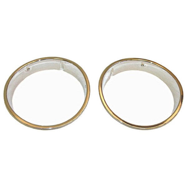 OMIX, Headlight Bezels with Chrome Trim, for 97-06 Jeep Wrangler TJ & Unlimited