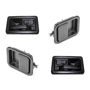 Quadratec, Complete Door Handle Kit, Black, for 82-95 Jeep CJ & Wrangler YJ, 97-06 Wrangler TJ